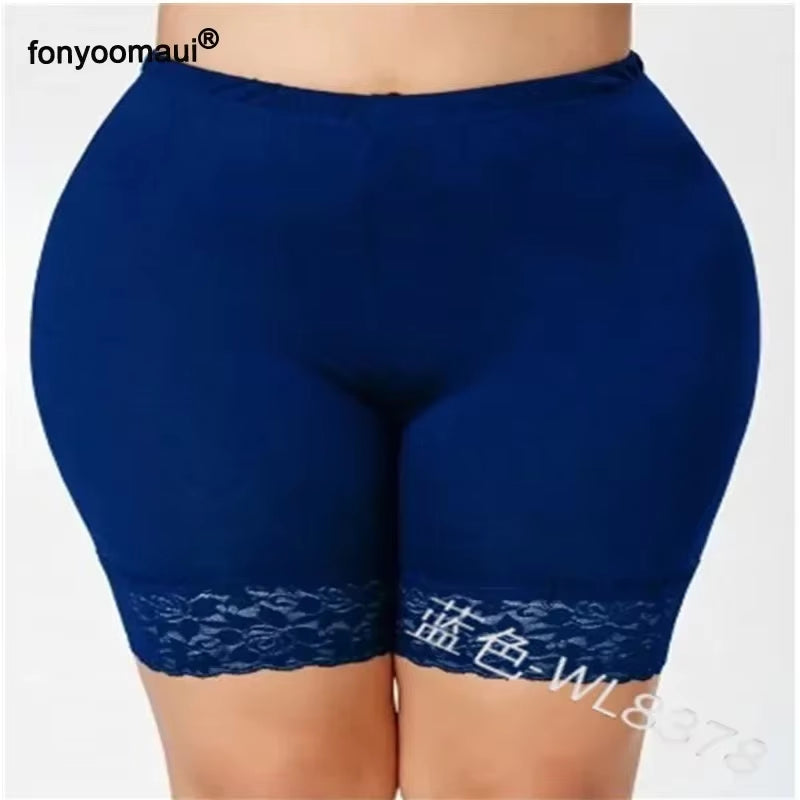 S-5XL Women Short Leggings with Lace Trim under Safety Pants Brief Panty Underwear Pants High Waist Elastic Shorts plus Size