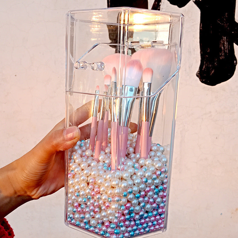 Acrylic makeup brush holder