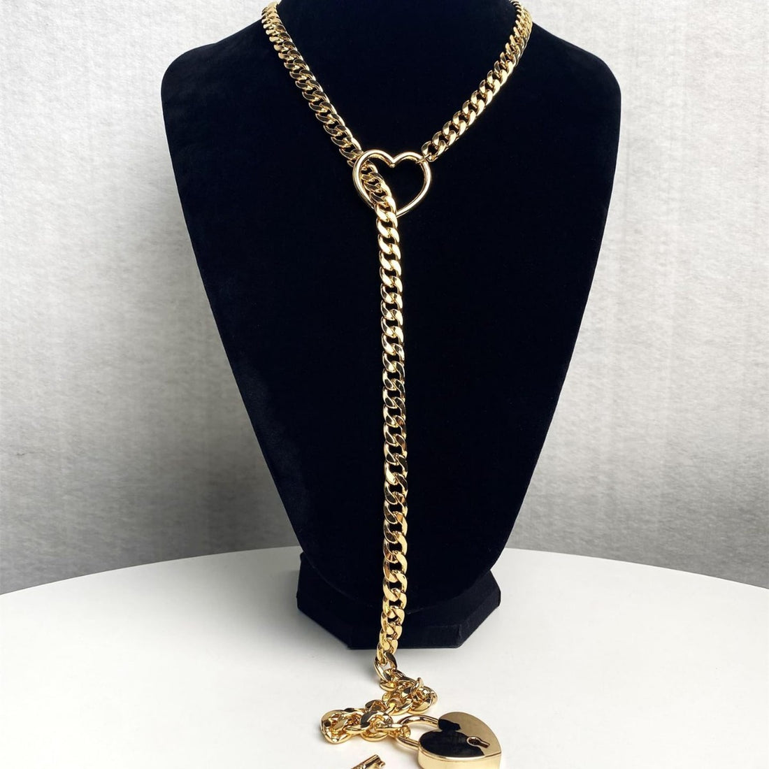 Fashion Jewelry 2025 New Slip Chain Necklace Heart O-Ring Rock Cuban Long