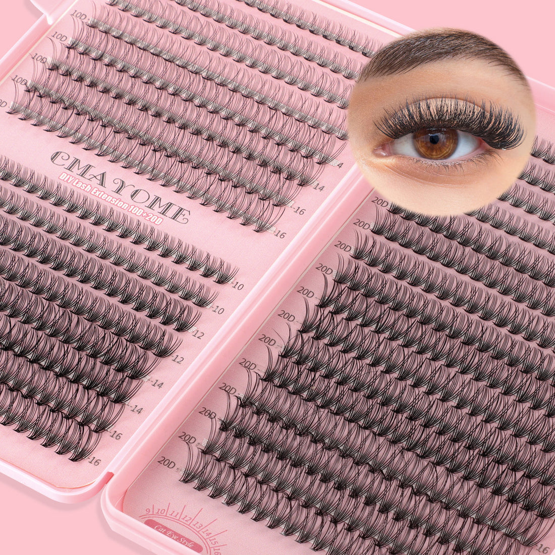 Thick Single Cluster Individual False Eyelash 30 D40D Eyelash Book