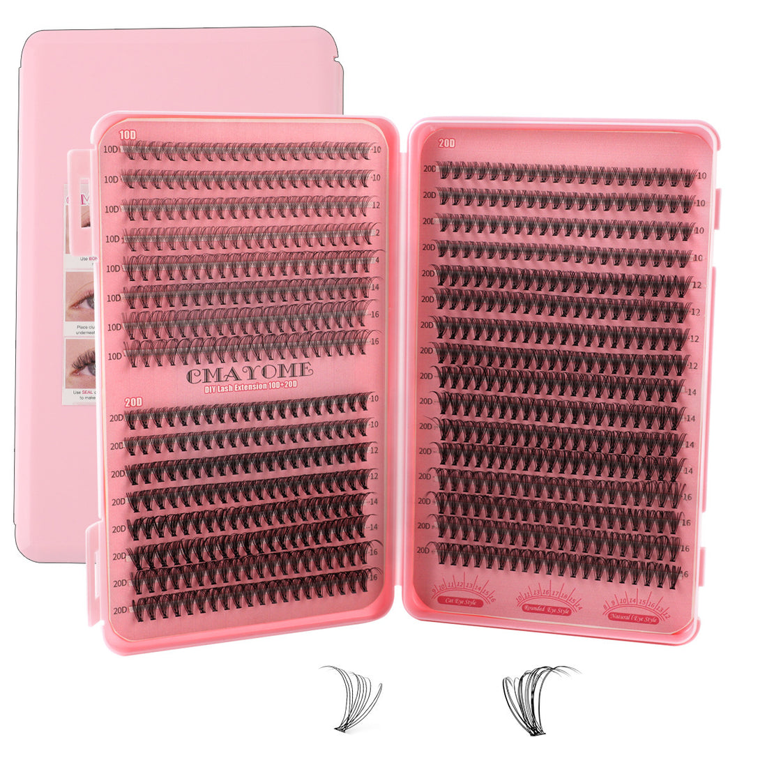 Thick Single Cluster Individual False Eyelash 30 D40D Eyelash Book