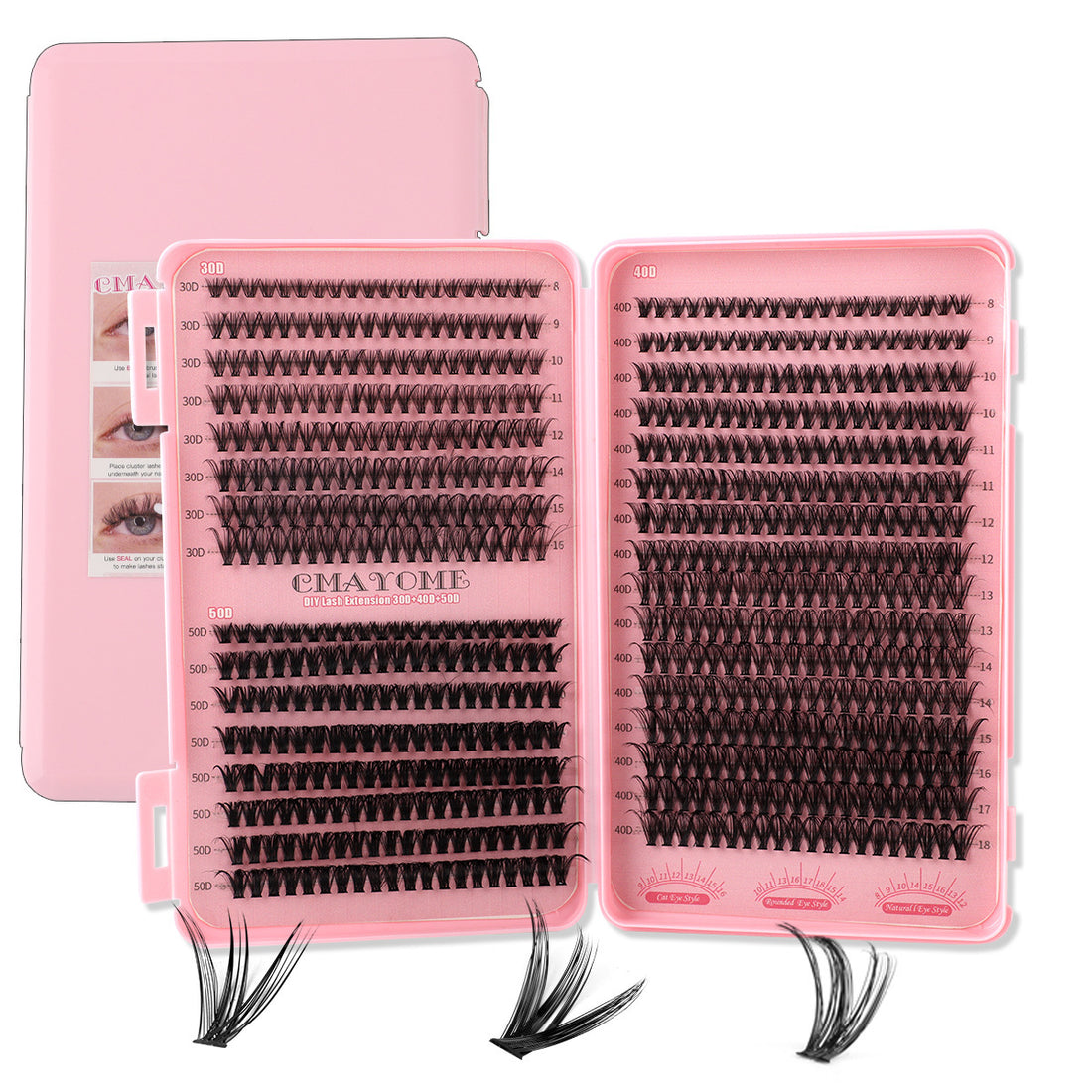 Thick Single Cluster Individual False Eyelash 30 D40D Eyelash Book