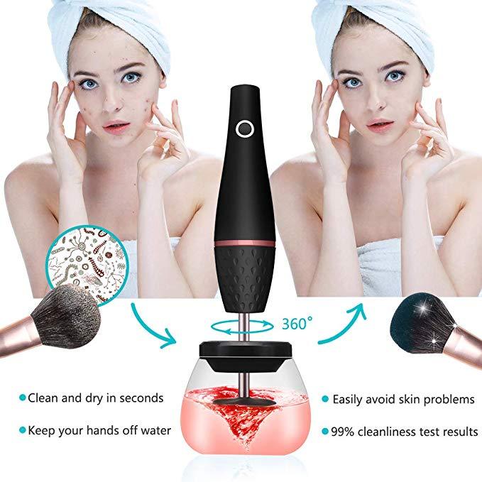 Electric Makeup Brush Cleaner Efficient Brush Cleaning Machine