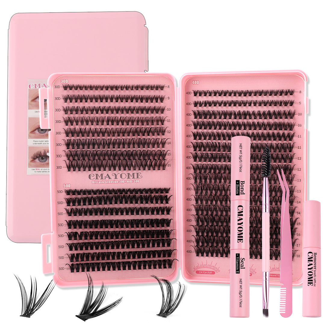 Thick Single Cluster Individual False Eyelash 30 D40D Eyelash Book