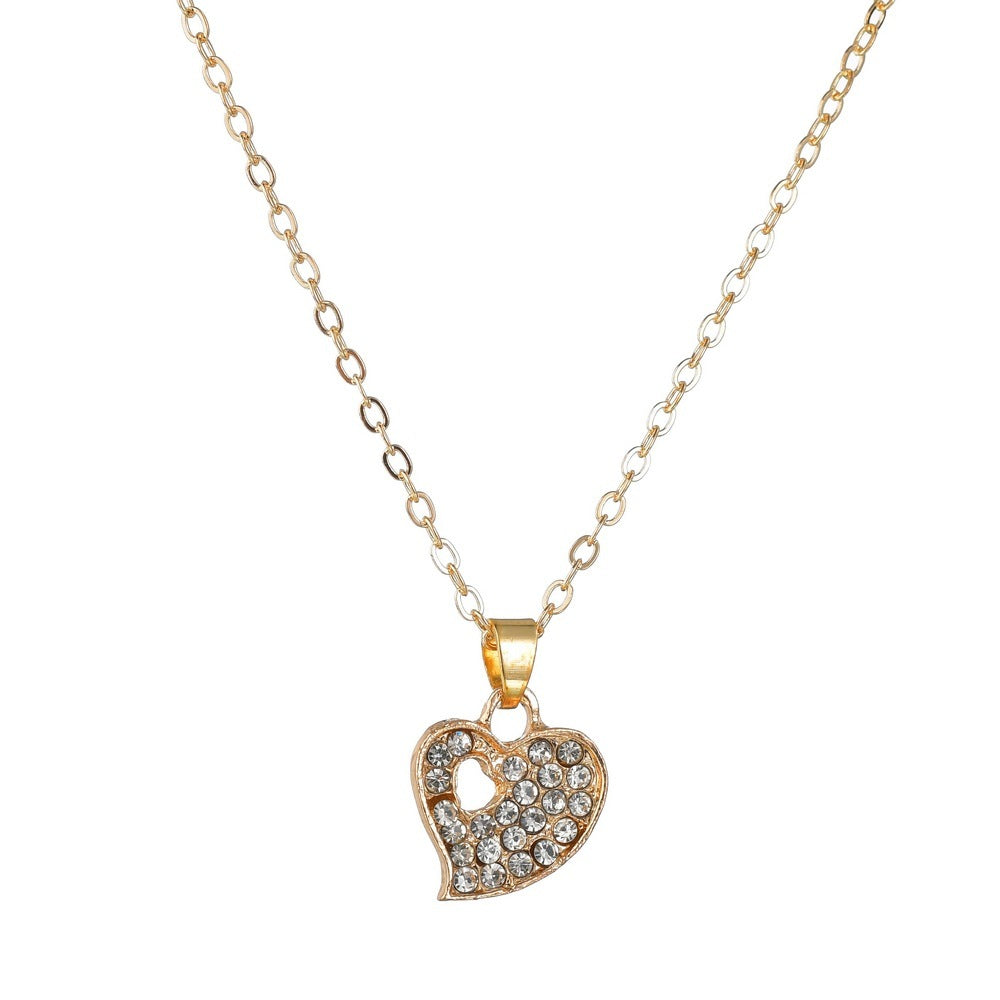 Love Jewelry Set – Elegant Heart-Shaped Pendant and Earrings Set