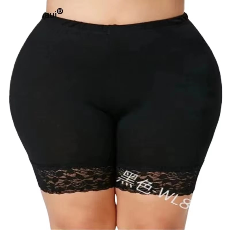 S-5XL Women Short Leggings with Lace Trim under Safety Pants Brief Panty Underwear Pants High Waist Elastic Shorts plus Size