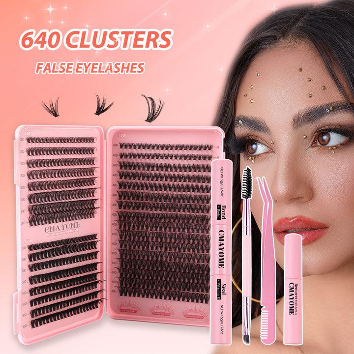 Thick Single Cluster Individual False Eyelash 30 D40D Eyelash Book