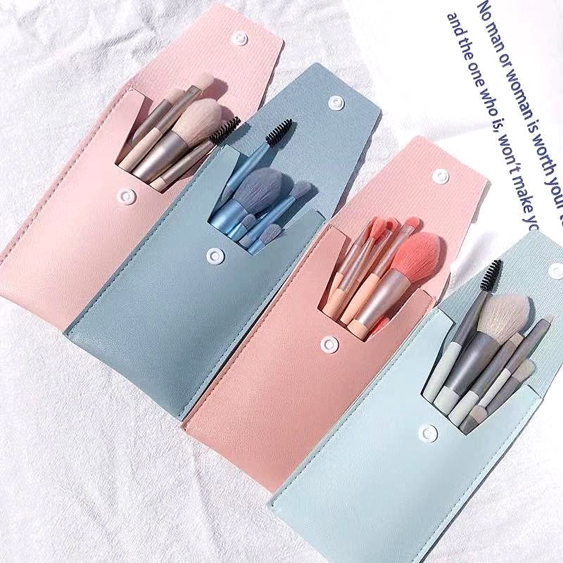 Travel Portable 8 Mini Makeup Brush Beauty Set