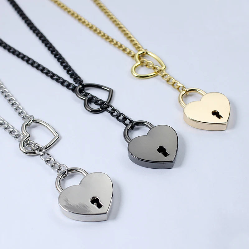 Fashion Jewelry 2025 New Slip Chain Necklace Heart O-Ring Rock Cuban Long