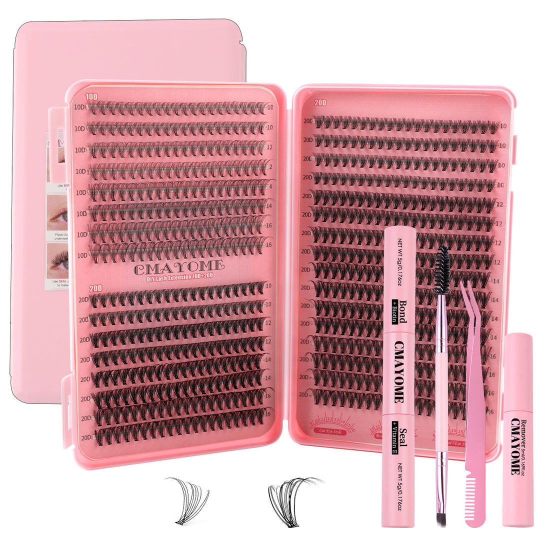 Thick Single Cluster Individual False Eyelash 30 D40D Eyelash Book