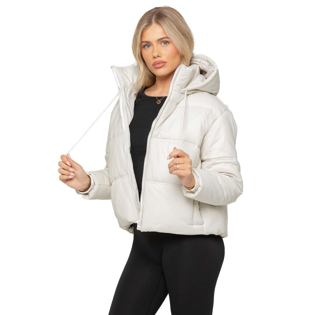 Enzo Womens Puffer Jacket Ladies Winter Warm Hooded Padded Zip Coat