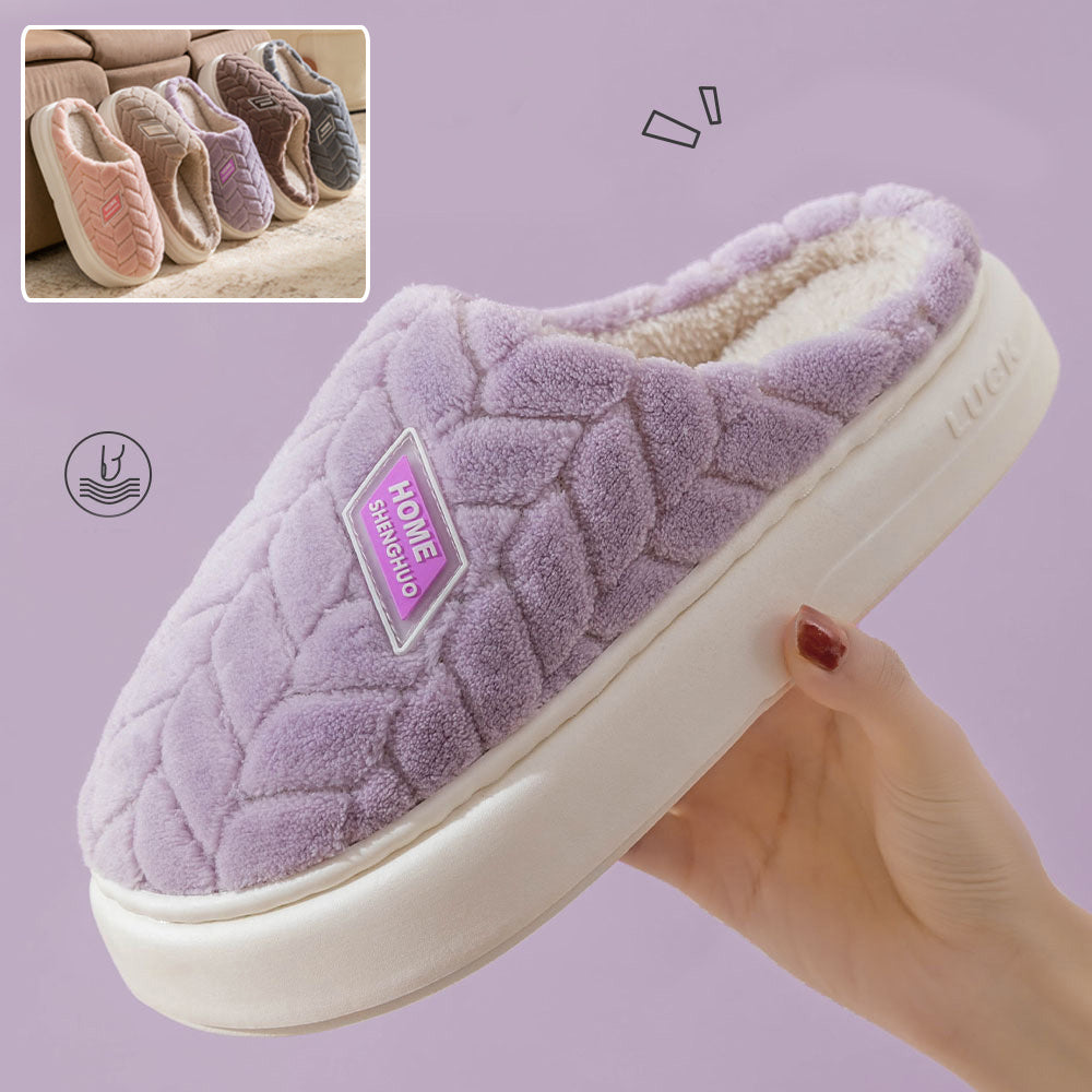 New Non-slip Thick-soled Plush Slippers Couple Winter Warm Home Slipper