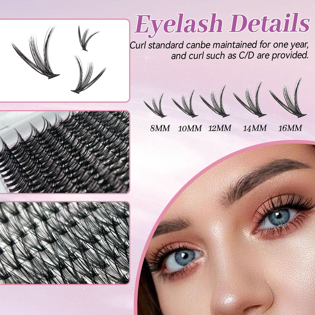 Eyelash Extensionkit Four-piece Set Box Single Cluster Natural Eyelash